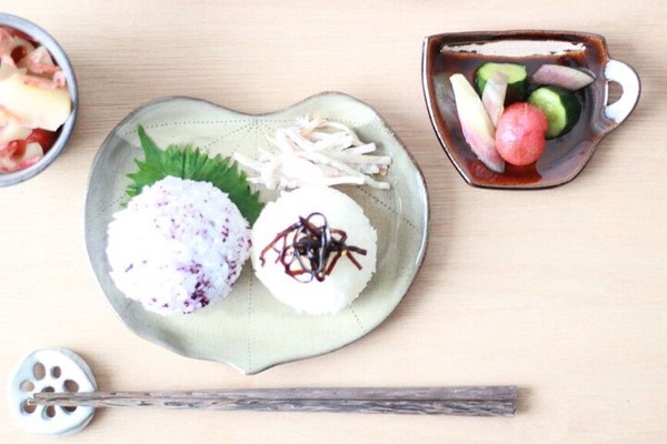 小石原焼 圭秀窯 マグカップ豆皿(飴釉)
