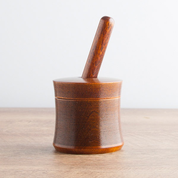 山中漆器　うるしの器あさだ　天然木お茶ミル　千筋