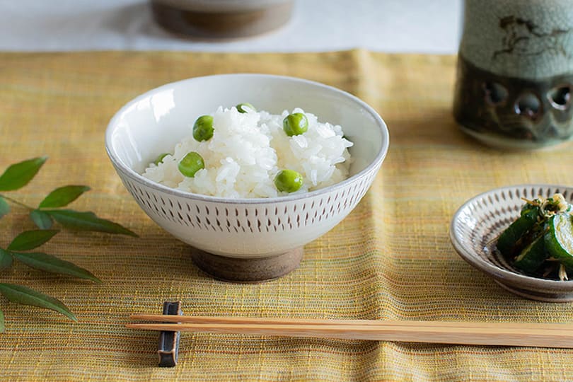 小石原焼 カネハ窯 フチ飛び鉋飯碗(大)