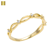 ハーフツイストストーンピンキーリング