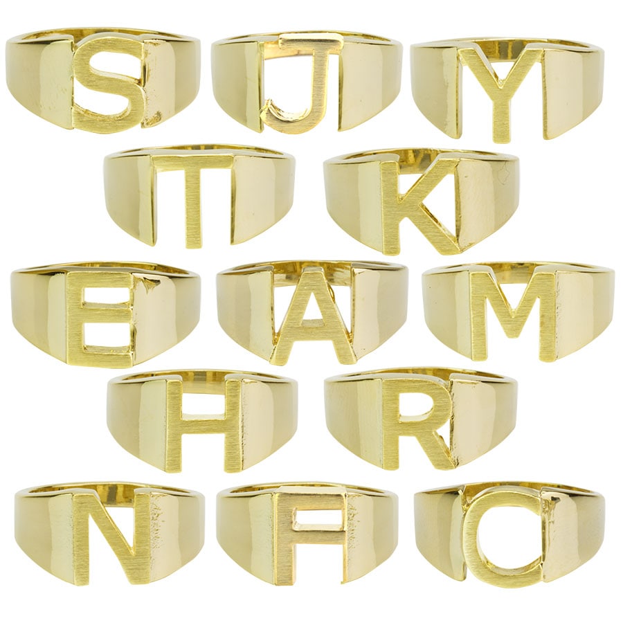メンズ＞イニシャルM(アルファベット) 純金リング | メンズ