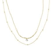 2連クリスタルネックレス【ニッケルフリー】|ネックレス