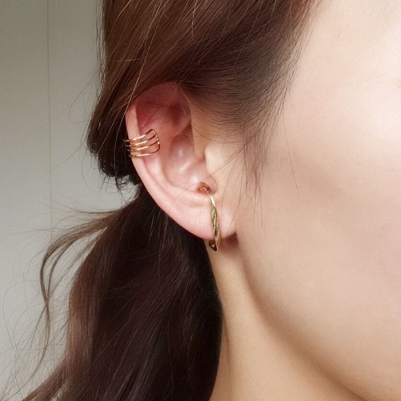 メタルハーフフープイヤーカフセット【ニッケルフリー】