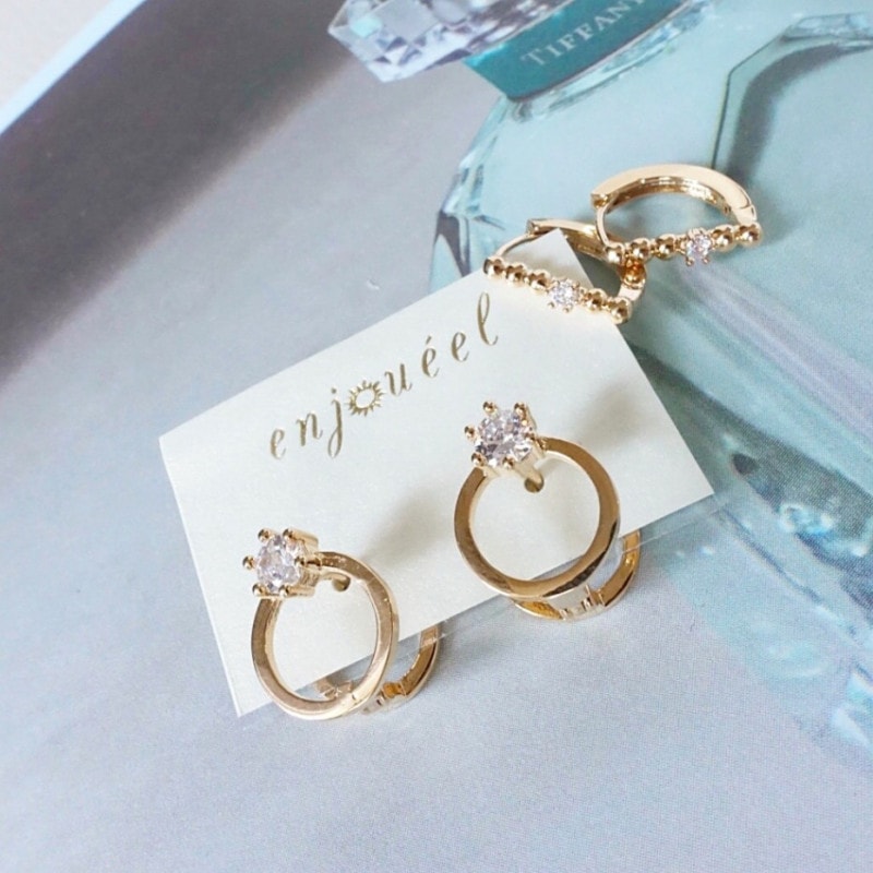 サークルスタックピアス【ニッケルフリー】