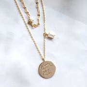 メッセージプレートサンチェーンネックレス【ニッケルフリー】|ネックレス