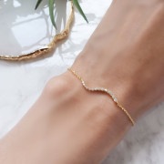 ウェーブラインストーンブレスレット【ニッケルフリー】|ブレスレット