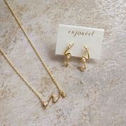 ウェーブビジューネックレス【ニッケルフリー】