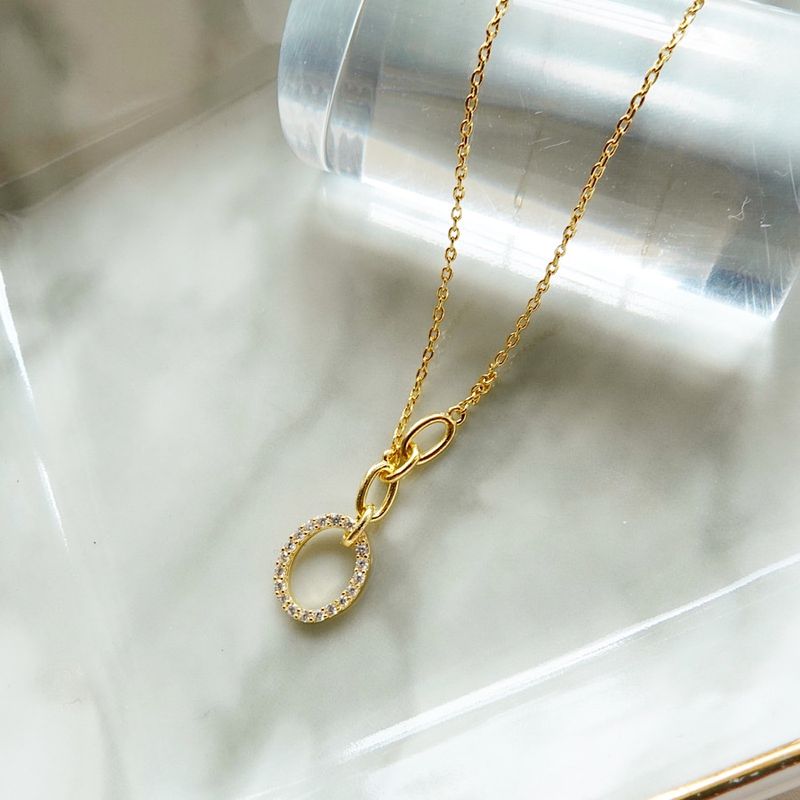 バーティカルリングネックレス【ニッケルフリー】