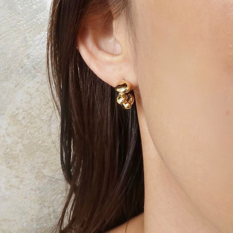 グラインフープピアス【ニッケルフリー】