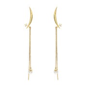 ムーンチェーンパールピアス【ニッケルフリー】|ピアス