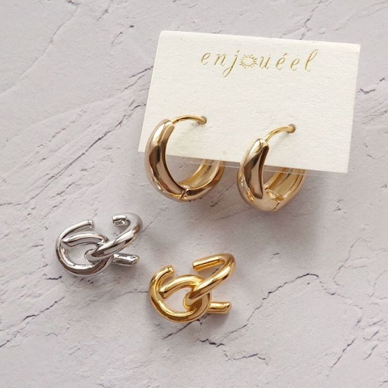 メタルフープシンプルピアス【ニッケルフリー】