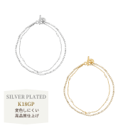 パールチェーンテニスブレスレット【ニッケルフリー】|ブレスレット