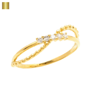 ウェーブツイストストーンリング|リング