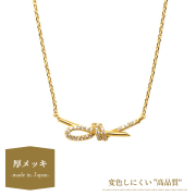 ハーフリボンタイネックレス【ニッケルフリー】|ネックレス