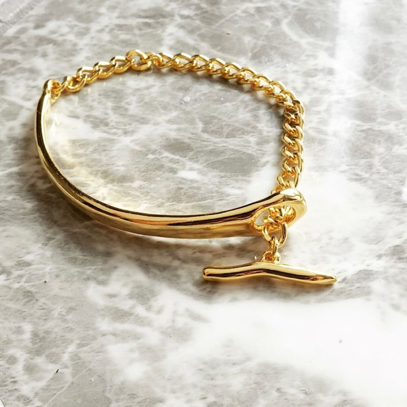 スティッキングプレートブレスレット【ニッケルフリー】