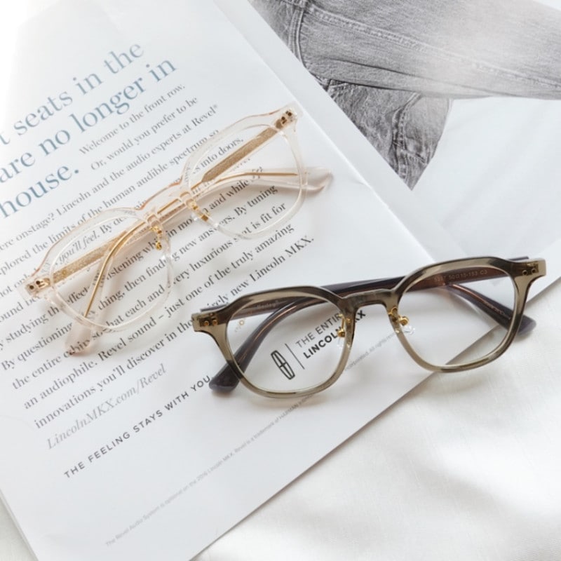 ポイントシャイニングクリア伊達メガネ