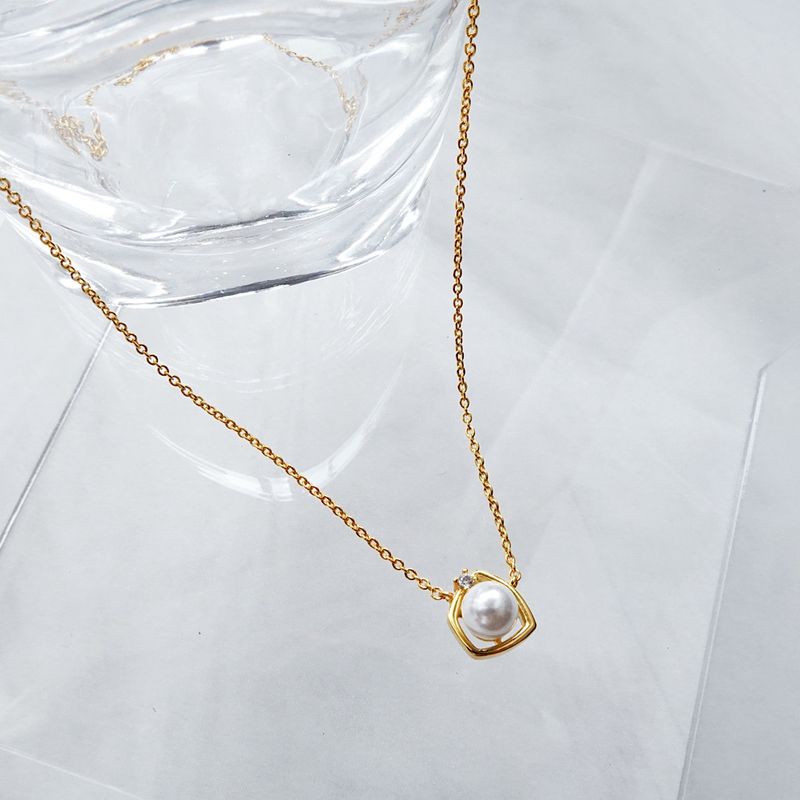 サラウンドパールネックレス【ニッケルフリー】