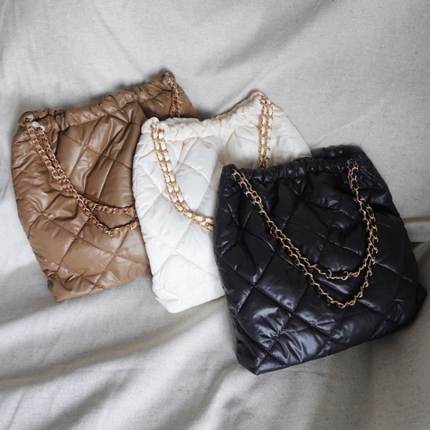 【Juicy Couture】Isabelle キルティング チェーン バックパック Juicy Couture Isabelle Nylon S Shoulder bag nylon rose