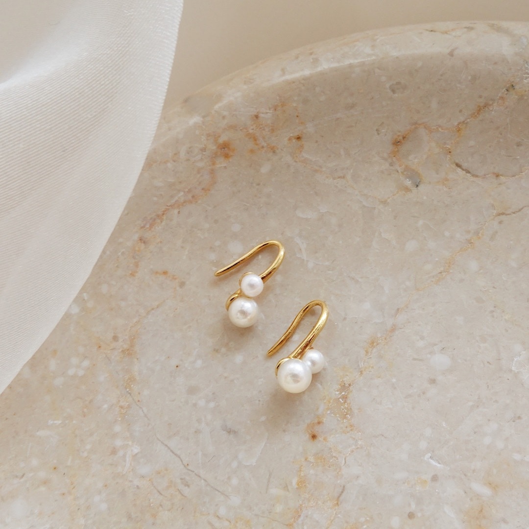 リトルピックツインパールピアス 【ニッケルフリー】 | オリジナル