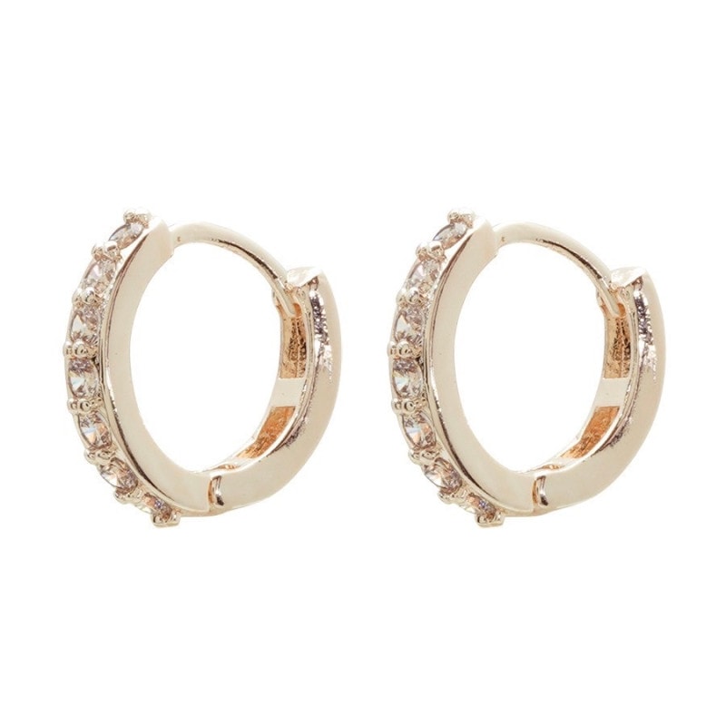 Rose silver ハーフエタニティフープピアス