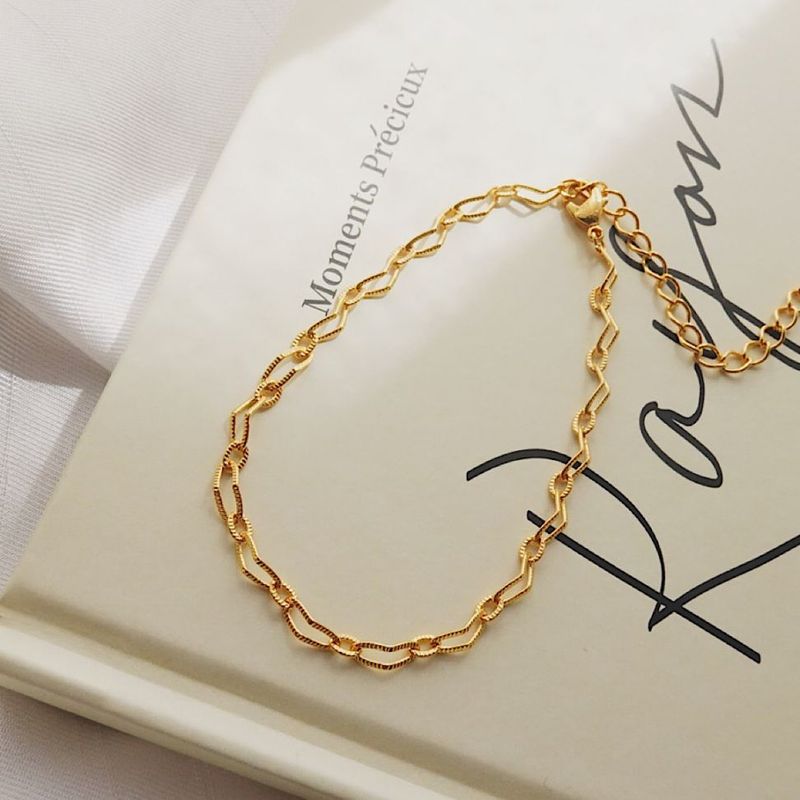 ウェービングチェーンブレスレット【ニッケルフリー】