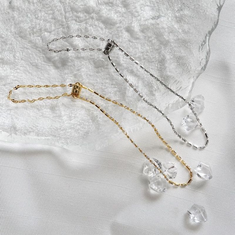 クリスタルスクエアーチェーンブレスレット