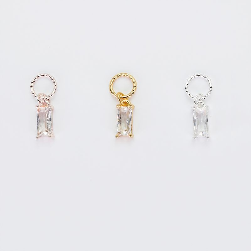 スクエアクリスタルチャーム