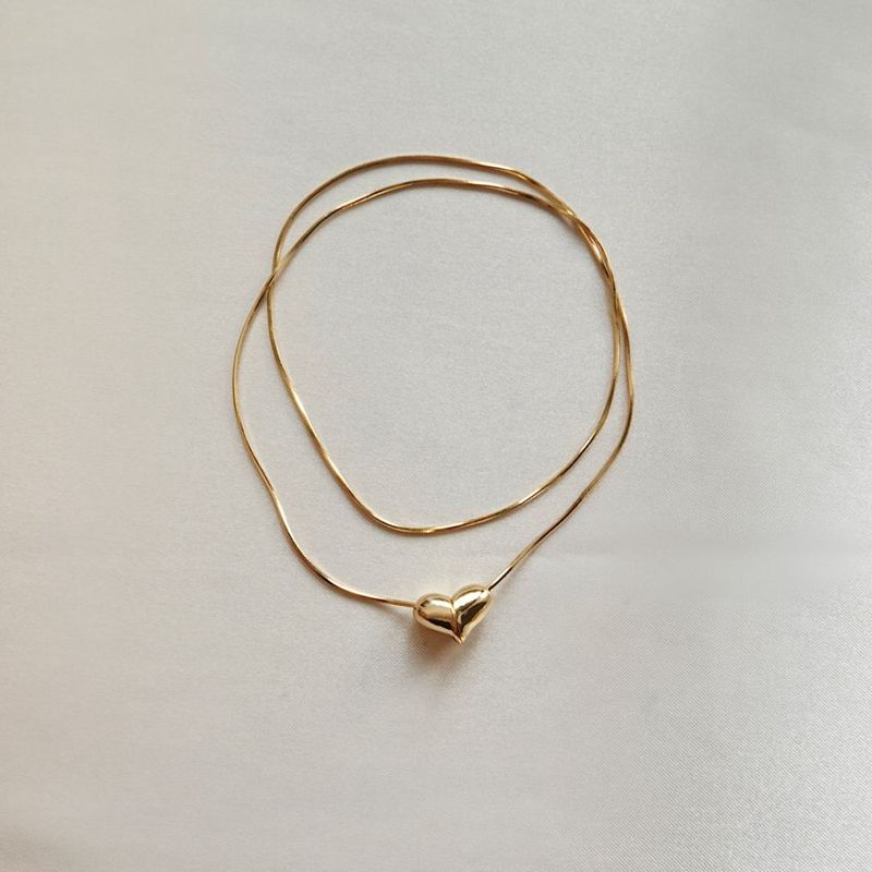 ハートキャッチスネークチェーンネックレス