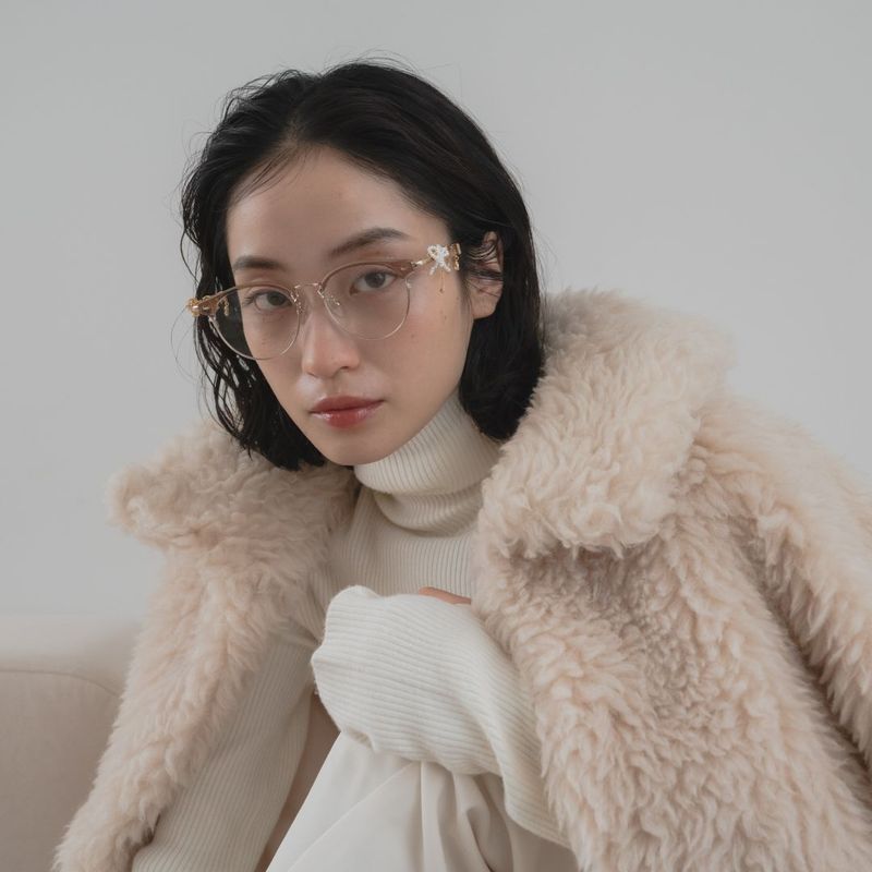 ブロウボストン伊達メガネ(メタルフレーム)