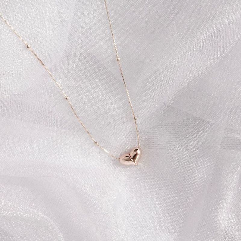 ハートキャッチドットチェーンネックレス