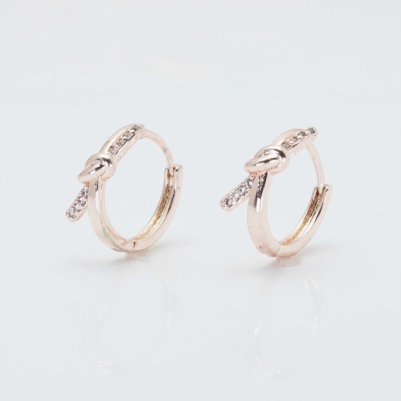 Rose silver リュクスノットフープピアス