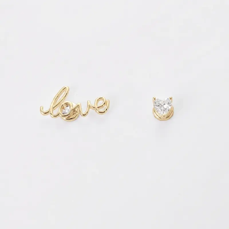 loveハートストーンマグネットピアス