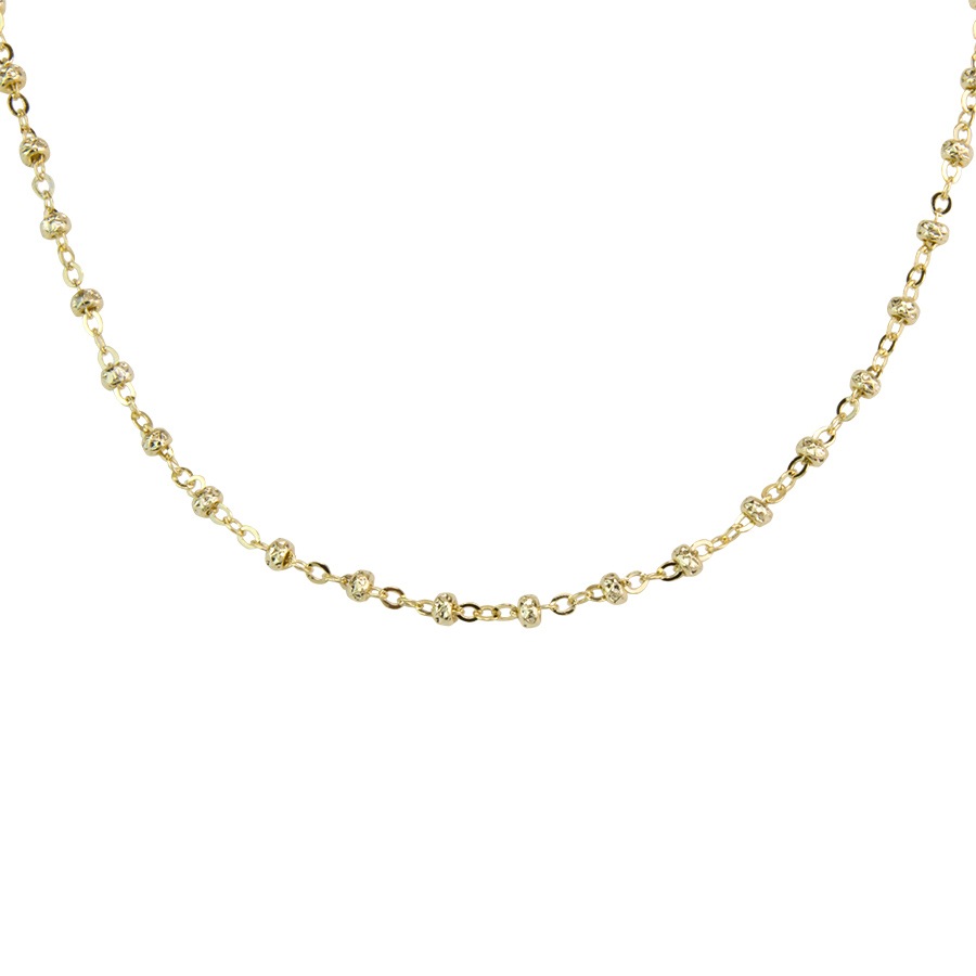 ビーズボールチェーンネックレス ニッケルフリー オリジナルアクセサリー通販サイト Enjoueel アンジュエール