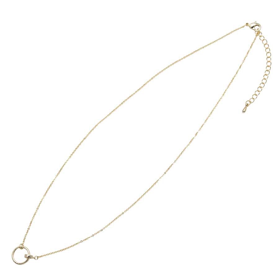 サークルキャッチネックレス ニッケルフリー オリジナルアクセサリー通販サイト Enjoueel アンジュエール