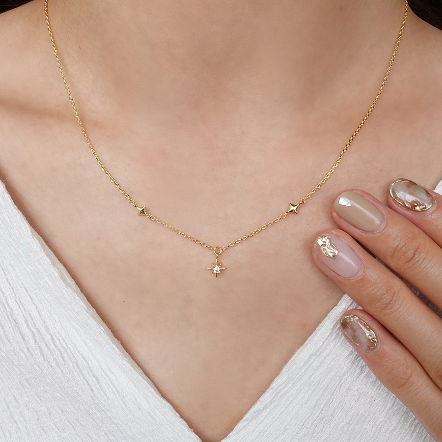 シャインダイヤチェーンネックレス ニッケルフリー オリジナルアクセサリー通販サイト Enjoueel アンジュエール