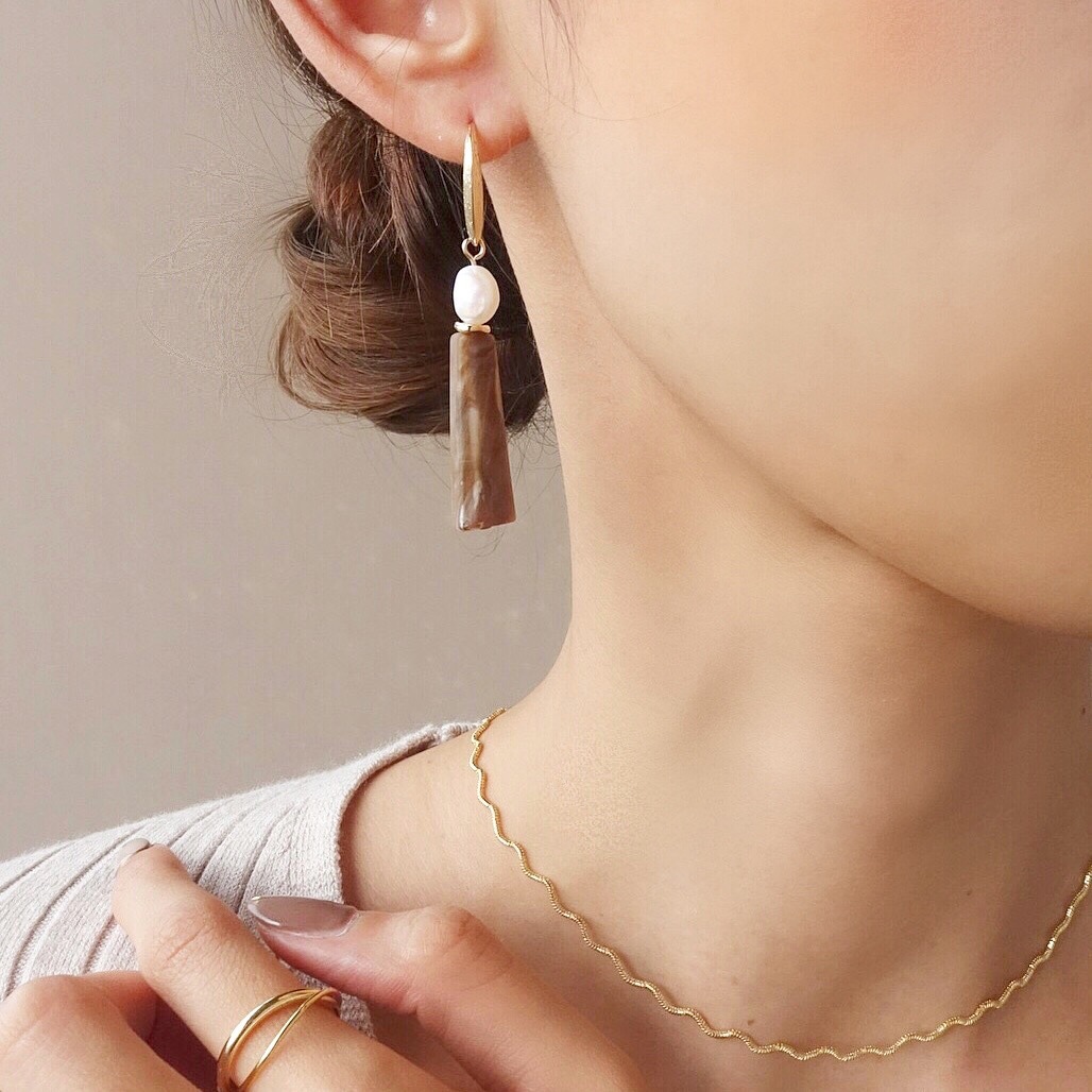 スネークウェーブチェーンネックレス ニッケルフリー オリジナルアクセサリー通販サイト Enjoueel アンジュエール