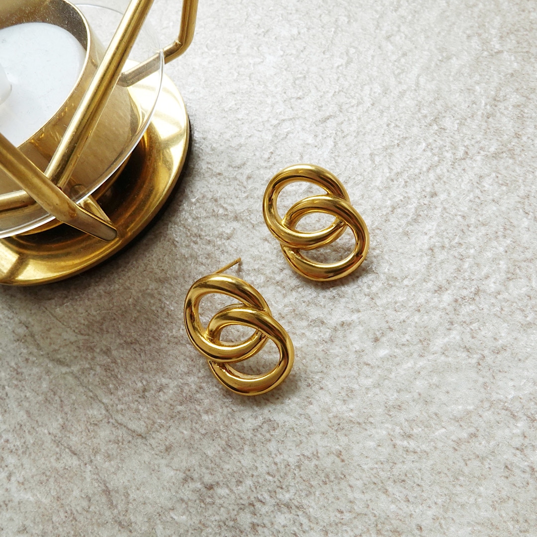 ヨーガンレール ダブルボールリングとピアスセット ダブルリング