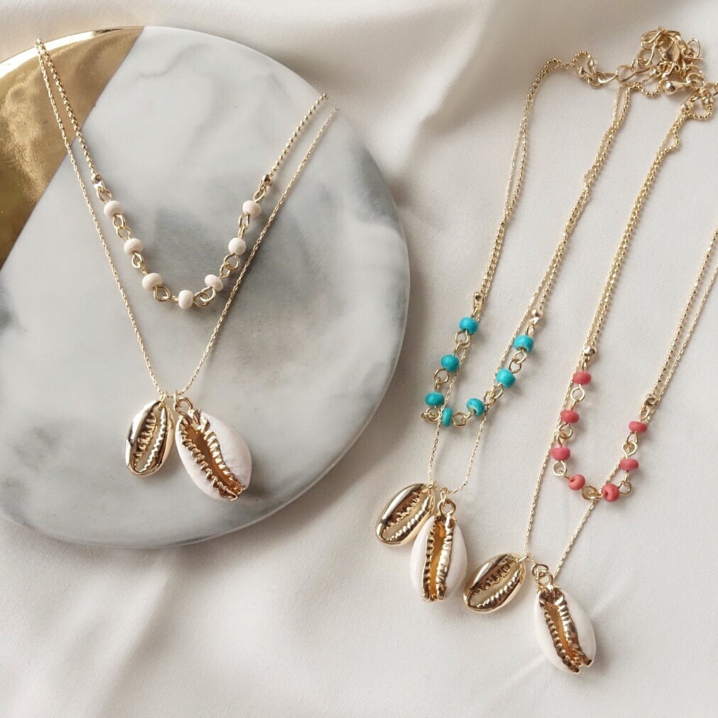 ツインシェルアンクレット ニッケルフリー オリジナルアクセサリー通販サイト Enjoueel アンジュエール