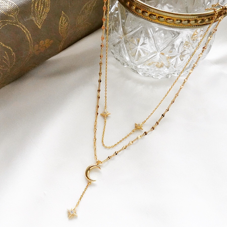 ムーンスウィングシャインネックレス ニッケルフリー オリジナルアクセサリー通販サイト Enjoueel アンジュエール