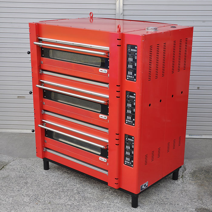 【中古】ベーカリーオーブン MSC-23WPMT 明和エンジニアーズ 2016年 3段デッキオーブン 厨房機器【動産王】大阪★引取限定