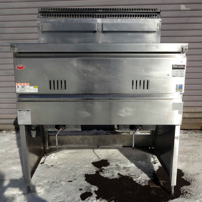 【中古】2槽ガスフライヤー MGF-C18WJ マルゼン 2014年 都市ガス用 13A 現状渡し【動産王】札幌★引取限定