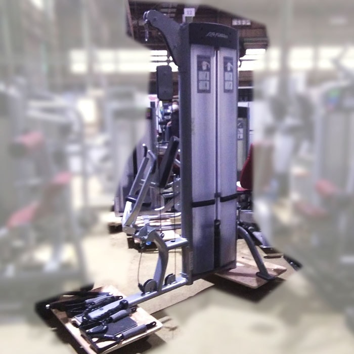 【中古】バイセップ・カール/トライセップ・プッシュダウン OSBT ライフフィットネス 2013年頃 ジム エクササイズ フィットネスマシン【動産王】千葉★引取限定