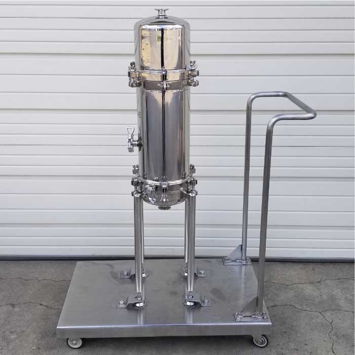 【中古】フィルターハウジング メルク ミリポア MILLIPORE 台車付き ろ過 実験 科学 【動産王】札幌☆送料無料