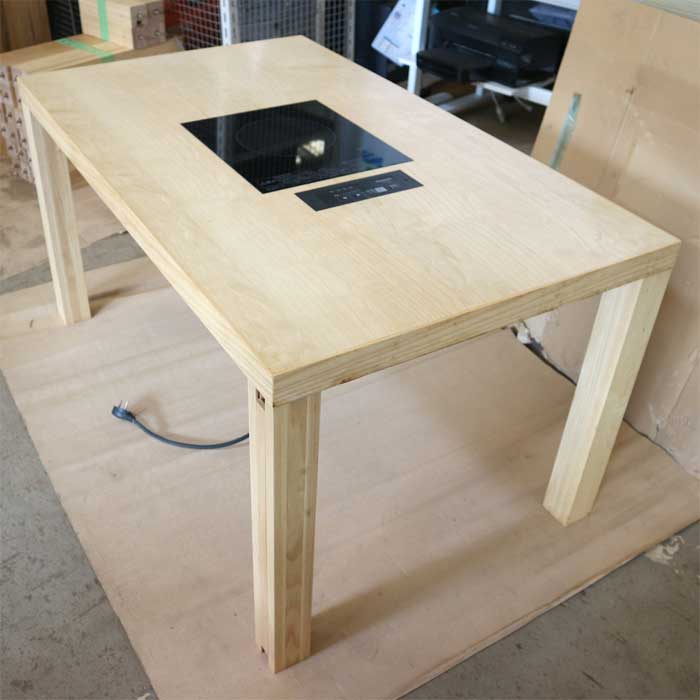 【中古】IH付テーブル 2015年頃 IH 組み込みテーブル KZ-F12B付きテーブル 【動産王】千葉★引取限定