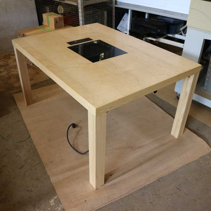 【中古】IH付テーブル 2015年頃 IH 組み込みテーブル KZ-F12B付きテーブル  【動産王】千葉★引取限定