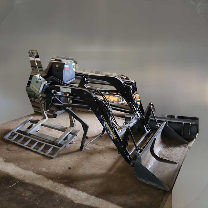 中古｜フロントローダー 三菱農機 アタッチメント付 パレットフォーク 爪付きバケット｜現状渡し｜動産王｜千葉｜引取｜送料別