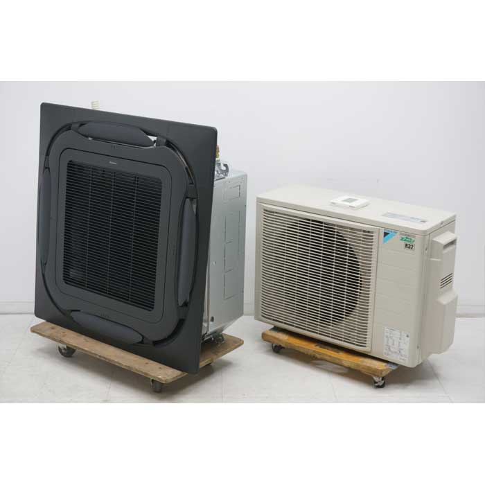 【中古】天井カセット形エアコン 3馬力 室内機FHCP80EJ 室外機RZRP80BCT ダイキン 2020年   現状渡し【動産王】横浜☆送料無料