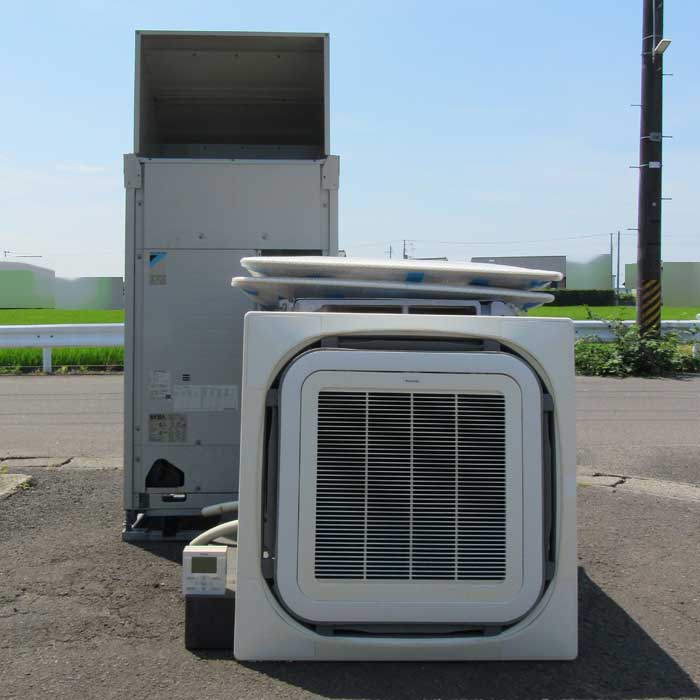 【中古】天井カセット形エアコン 10馬力 内機FXYFP112MD×3 外機RXMP280CA ダイキン 2014年  【動産王】仙台★引取限定