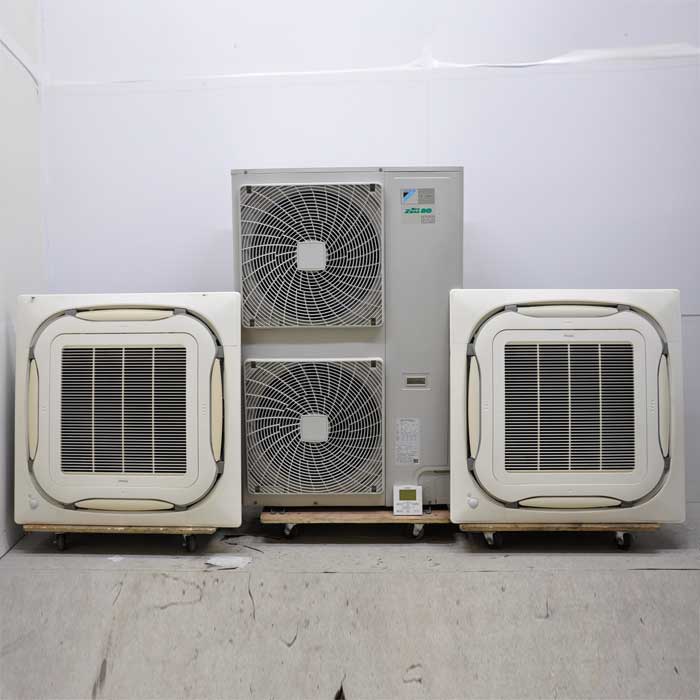【中古】天カセツインエアコン FHCP140BC(内機)2台 RZZP280CA(外機) ダイキン 2012年  【動産王】大阪☆送料無料