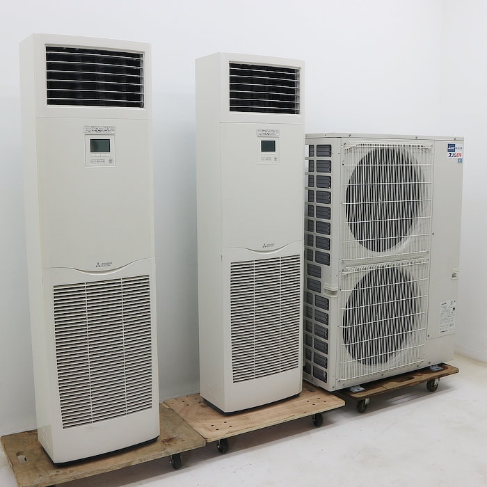 【中古】 床置形エアコン 内PS-RP80KA15×2台 外PUZ-ERMP160LA8 2019年製 三菱電機 エアコン 【動産王】千葉☆送料無料